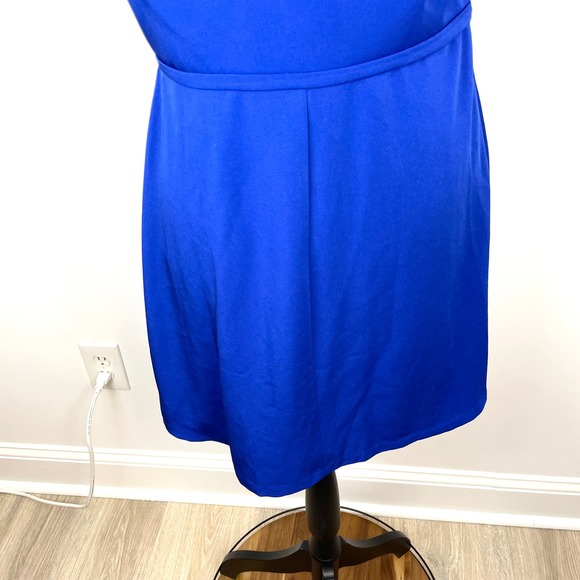 Mac Duggal One Shoulder Ruffle Mini Dress 55286 Royal Blue Size 8 New - Picture 11 of 14
